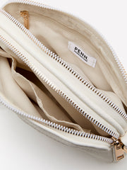 Double Zip Crossbody Bag with Tassel