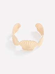 Golden Shell-Shaped Cuff Bracelet