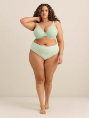 Aqua Underwire Lace Balconette Padded Bra - Déesse Collection