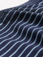 Navy Blue Cotton Full Brief with Stripes - tiVOGLIO