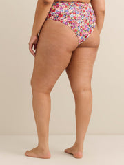 Floral High-Waist Cheeky Swim Brief