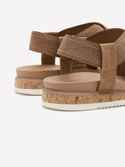 Wide Width, Desert Kiss Low Crisscross Strap Sandal - Skechers