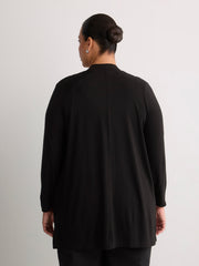 Responsible, Black Straight Tunic Cardigan