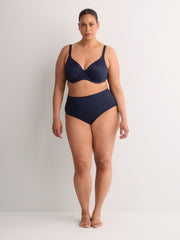 Black Unlined Underwire Matte Bra - tiVOGLIO