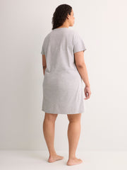 Grey Short-Sleeve Sleepshirt with Dalmatian Print - Disney
