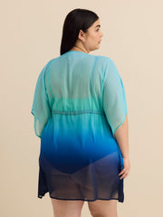 Printed Beach Caftan - Bleu Rod Beattie