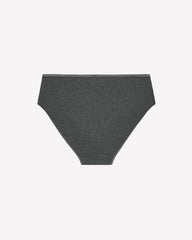 High-Cut Heather Grey Rib Brief - tiVOGLIO