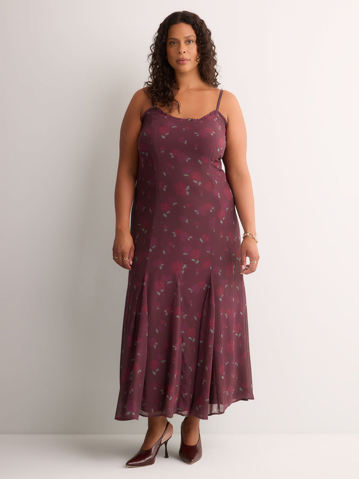 Floral Sleeveless Fit-and-Flare Maxi Dress - Addition Elle