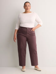Blue Classic-Fit High-Rise Barrel-Leg Jeans - d/C jeans