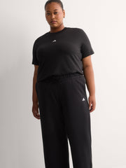 Black Essential Fleece Open-Hem Pant - adidas
