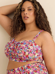 Floral Twisted Bandeau Bikini