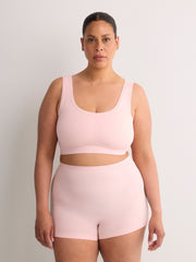 Pink Seamless Knit Boyshort - tiVOGLIO