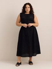 Embroidered Cotton Midi Skirt