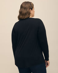 Long Black Modern-Fit Tee - PENN. Essentials