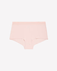 Pink Cotton Boyshort with Lace Waistband - tiVOGLIO