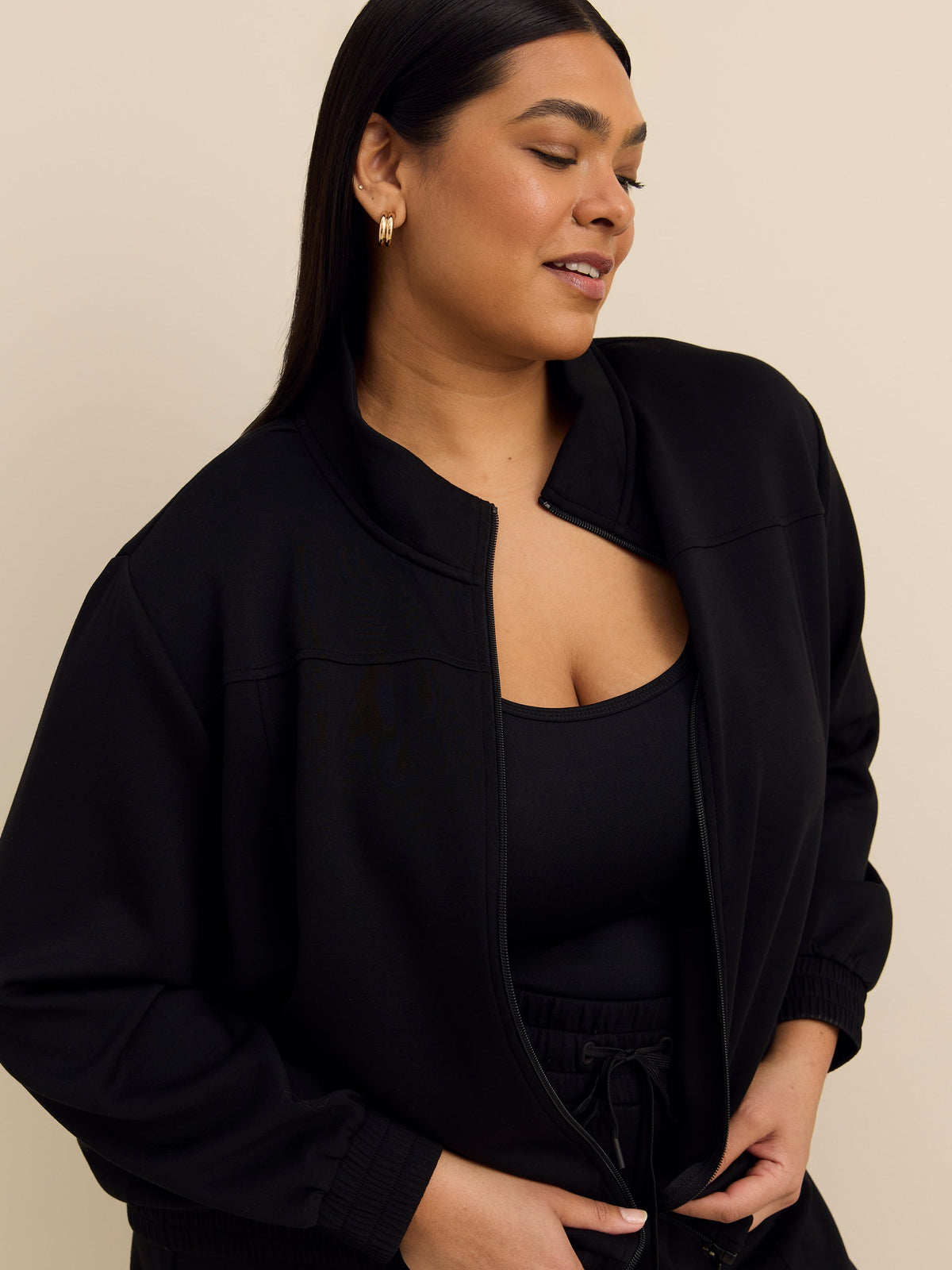 Responsible, Mock Neck Zipped Jacket - Active Zone