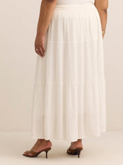 Pull-On Boho Maxi Skirt
