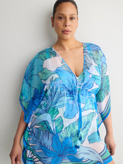 Printed Chiffon Caftan - Bleu by Rod Beattie