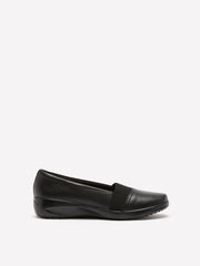 Wide Width, Kaetlyn Rhea Black Leather Shoe - Clarks