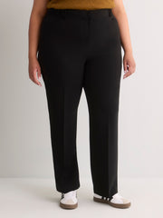 Black Straight-Leg City Pant
