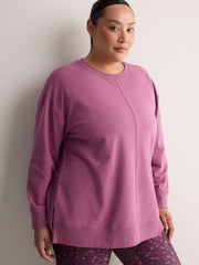 French Terry Long Sweatshirt with Fashion Cut - Active Zone