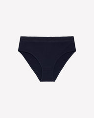 Cotton Blend High-Cut Brief with Wide Lace Elastic - ti Voglio