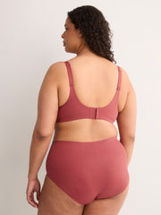 Red Unlined Underwire Matte Bra - tiVOGLIO