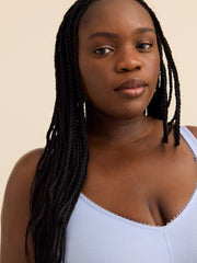Wireless Unlined Cotton Bra with Picot Trim - ti Voglio
