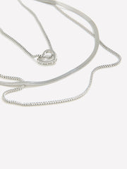 Chain Necklaces with Heart Pendant, Set of 3