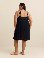 Nicole Black Sleeveless Cover-Up Dress - Body Glove