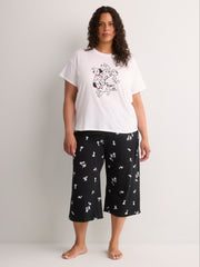 White Short-Sleeve Pyjama Top with Dalmatian Print - Disney