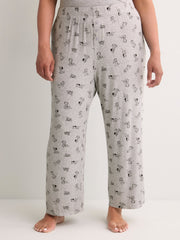 Grey Textured Knit Pyjama Pant with Dalmatian Print - Disney